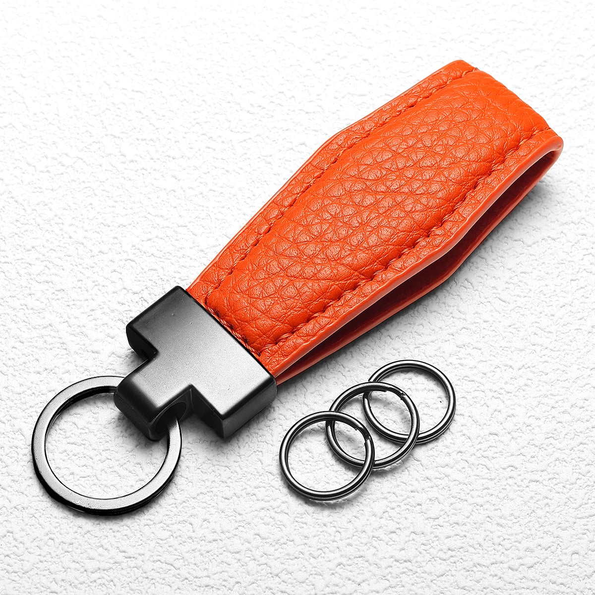 Luxury Leather Car Key Ring Holder - Bakyat Store