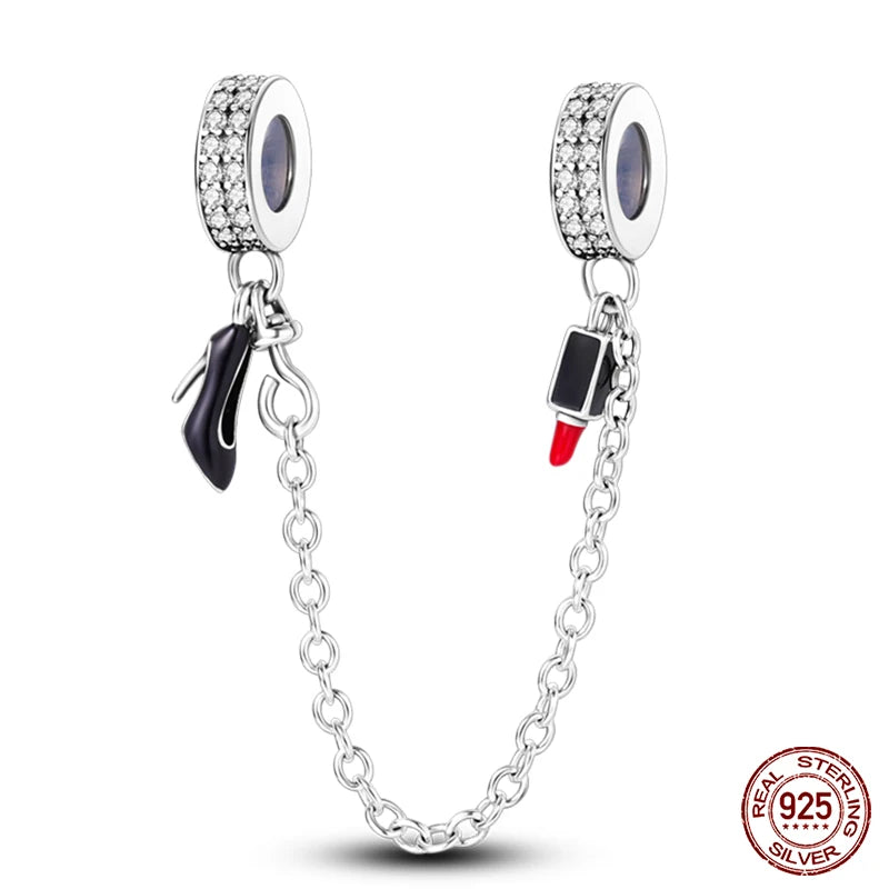 Silver bracelets Charms Beads Red Color Shapes - Bakyat Store