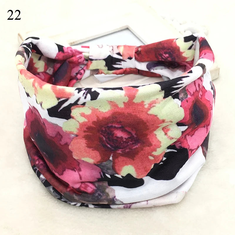 Bohemian Wide Cotton Stretch Headbands - Bakyat Store