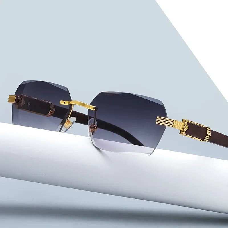 Rimless Rectangle Sunglasses - Bakyat Store