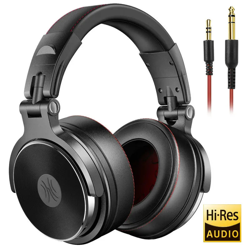 Oneodio Wired Professional Studio Pro DJ Headphones With Microphone Over Ear HiFi Monitor Music Headset Earphone For Phone PC - Bakyat Store