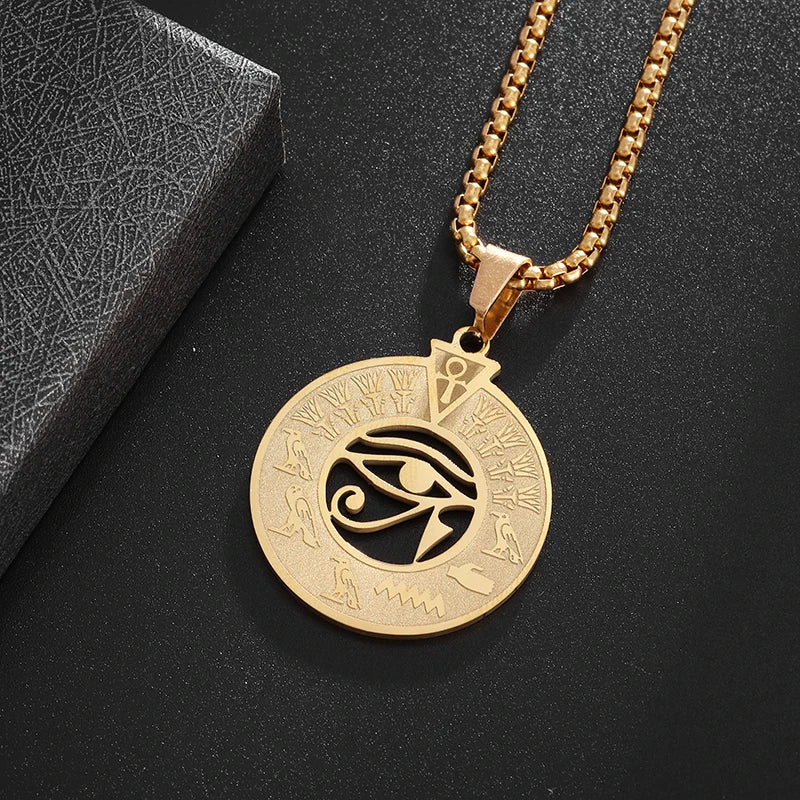 Eye of Horus Necklace Evil Eye Pendant Ancient Egypt - Bakyat Store