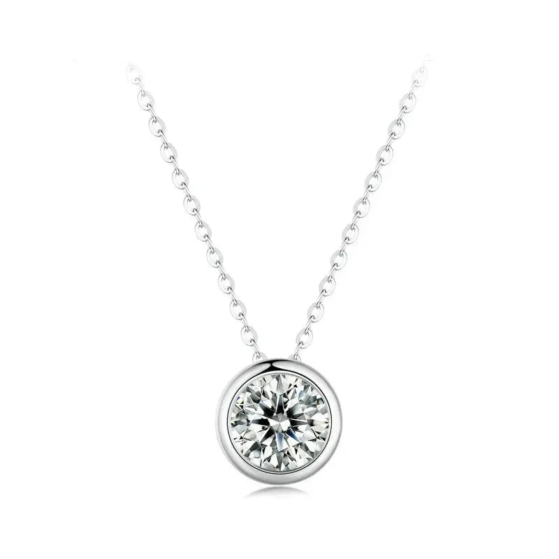 Moissanite Necklace for Women 925 Sterling Silver Wedding Jewelry