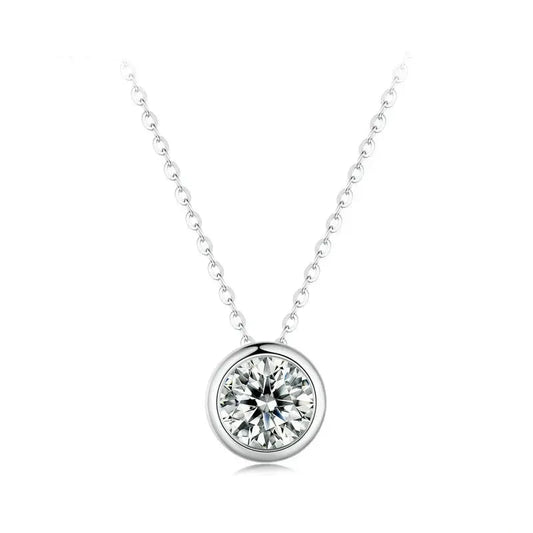 Moissanite Necklace for Women 925 Sterling Silver Wedding Jewelry