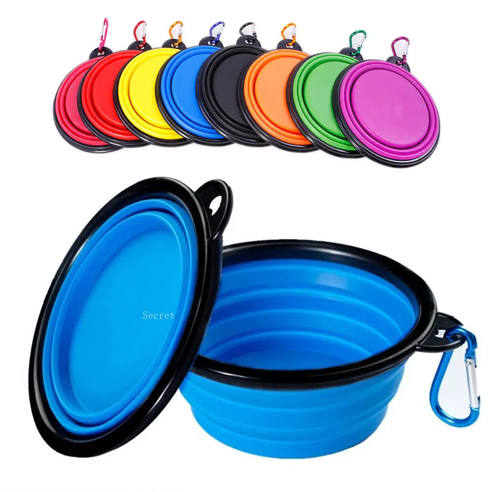 Collapsible Pet Silicone Dog Food and Water Bowl - Bakyat Store