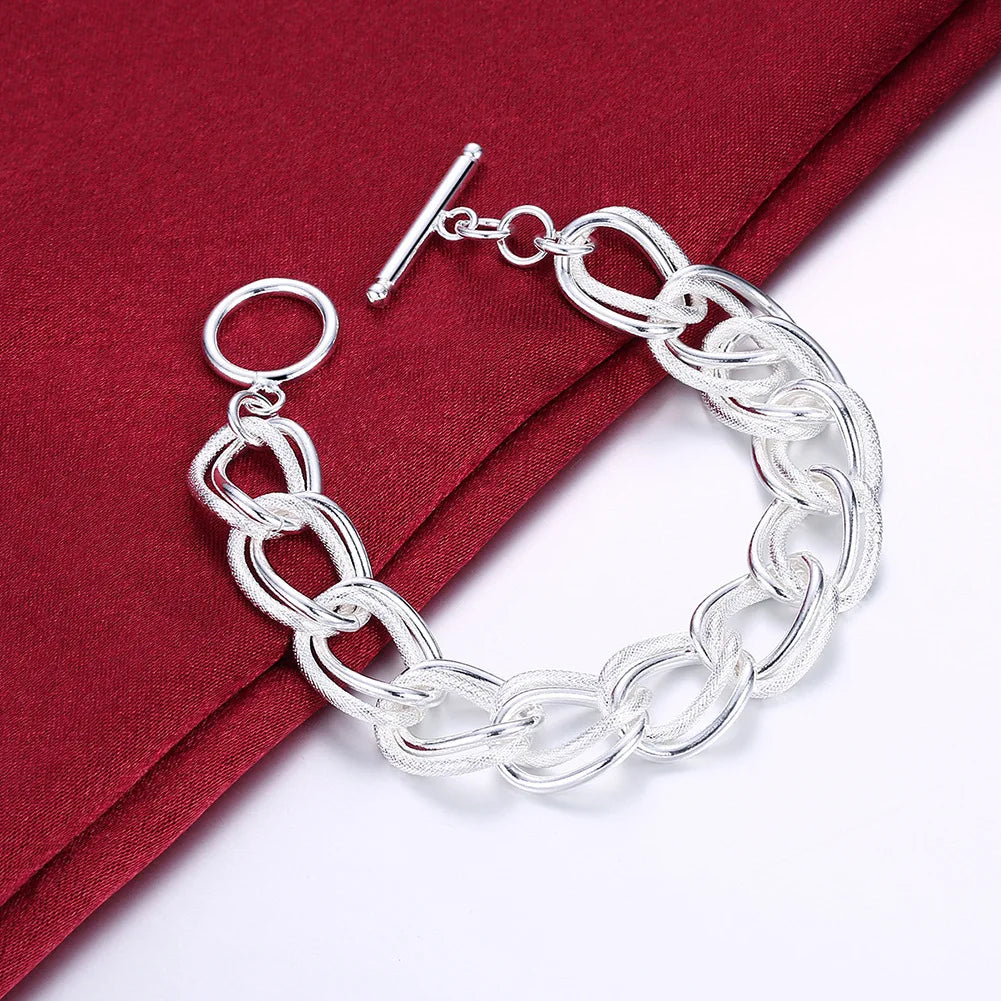 Silver Exquisite Solid Chain Bracelet - Bakyat Store