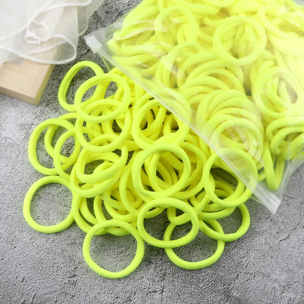 Mixed Colors Hair Bands 4cm Basic Hair Ties Elastic Headband - Bakyat Store