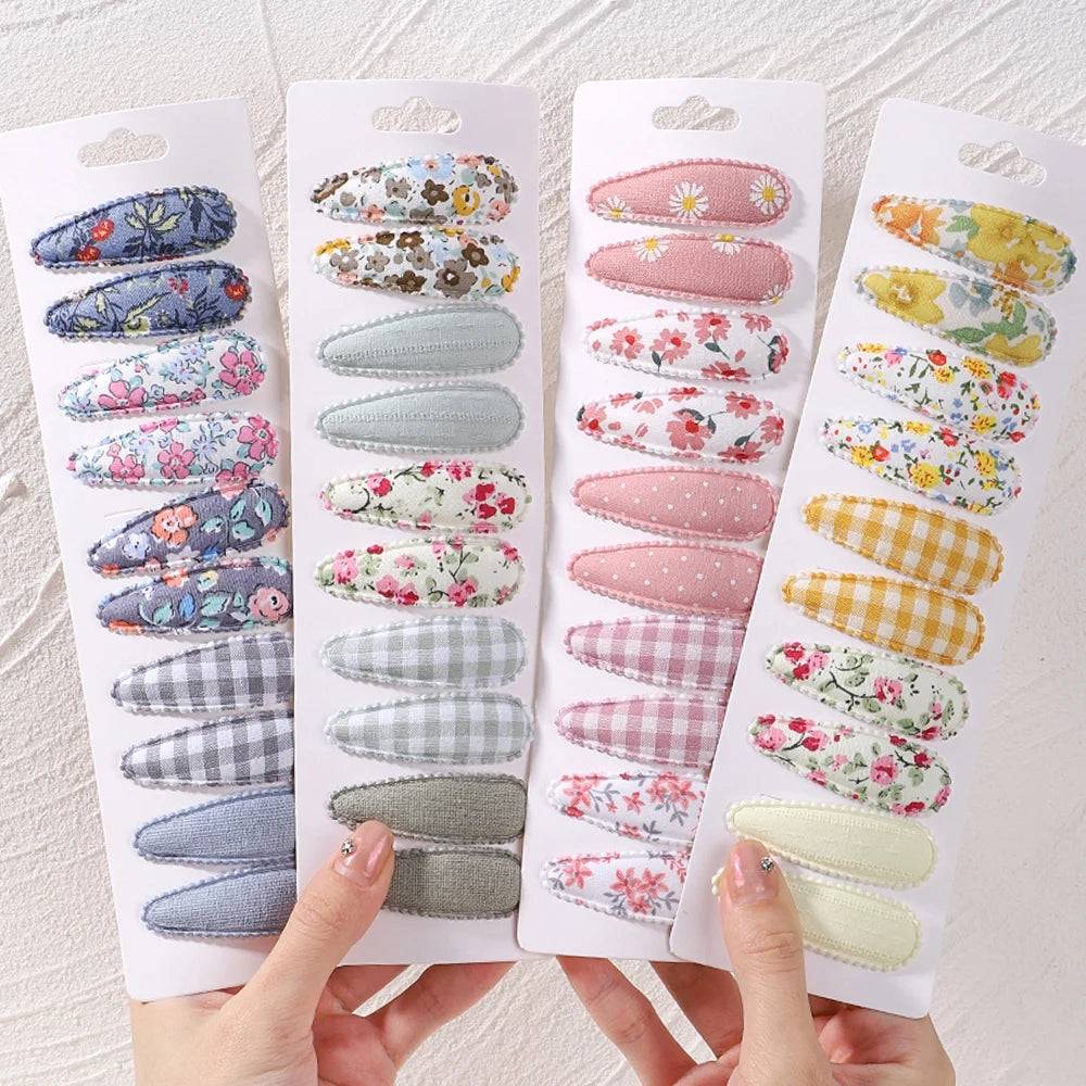 Fresh Print Cotton Alloy Hair Clips - Bakyat Store