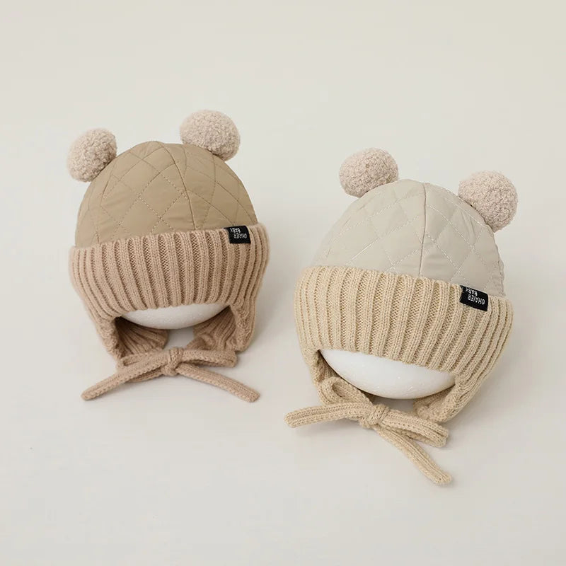 Winter Baby Hat Infant Bonnet Cotton Lining - Bakyat Store