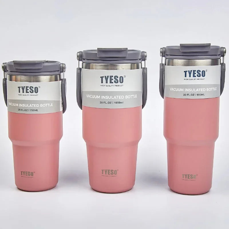 Tyeso Coffee Cup Thermos Bottle Stainless Steel Double-layer Insulation Cold And Hot Travel Mug Vacuum Flask Car Water Bottle - Bakyat Store