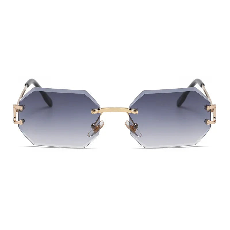 Rimless Polygon Sunglasses - Bakyat Store