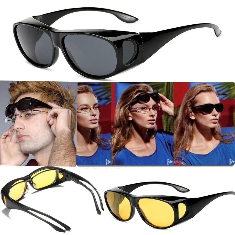 Polarized Sunglasses Fit Over Eye Glasses Driving Wrap Shield Goggles - Bakyat Store