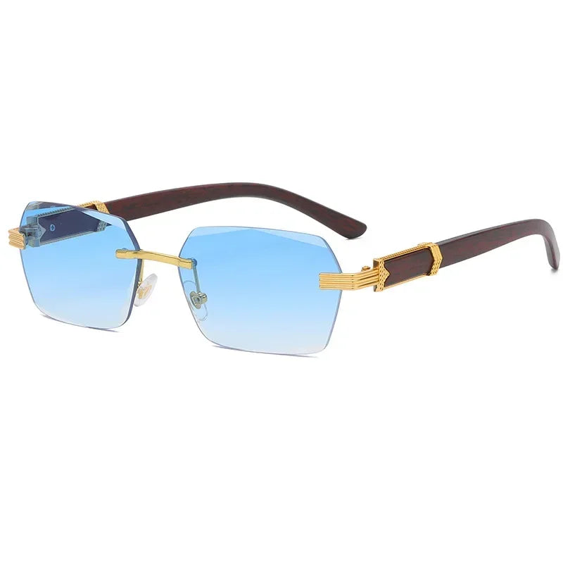 Rimless Rectangle Sunglasses - Bakyat Store