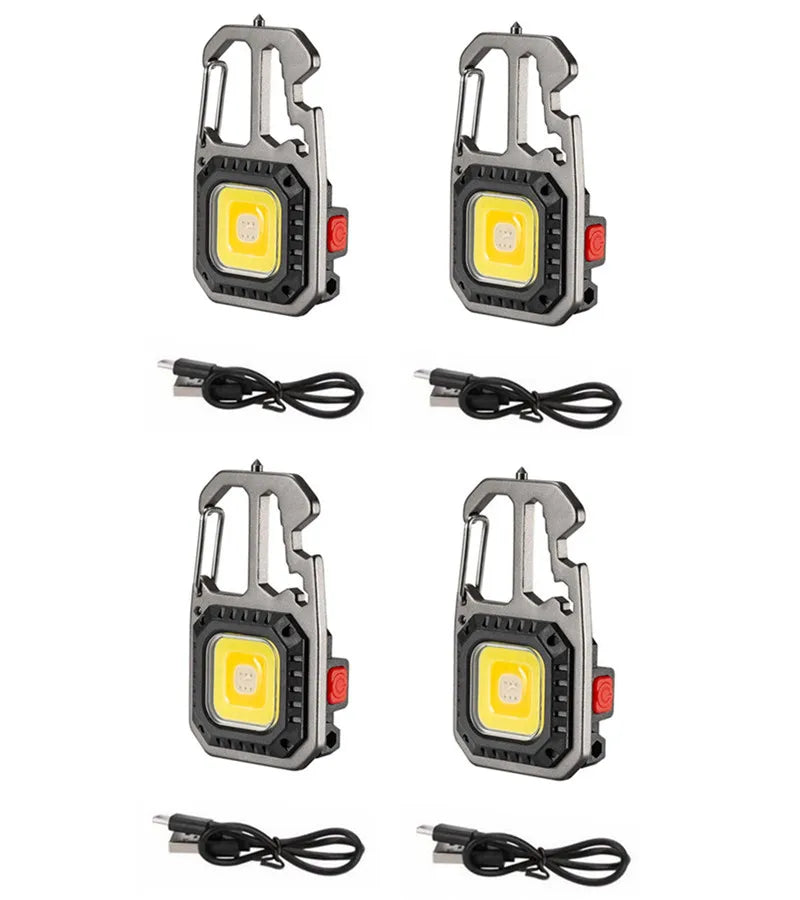 Mini LED Flashlight Portable Keychain Work Light Rechargeable Outdoor Camping Light - Bakyat Store