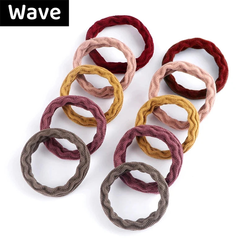 10PCS Women Girls Simple Basic Elastic Hair Bands - Bakyat Store