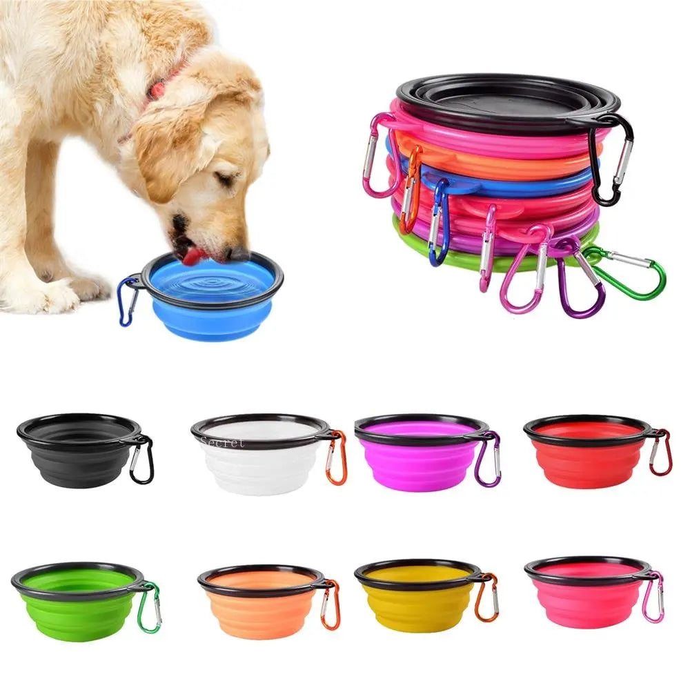 Collapsible Pet Silicone Dog Food and Water Bowl - Bakyat Store