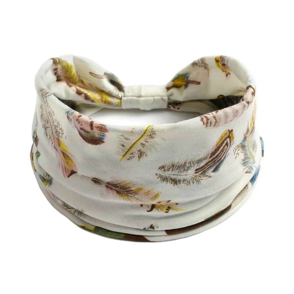 Bohemian Wide Cotton Stretch Headbands - Bakyat Store