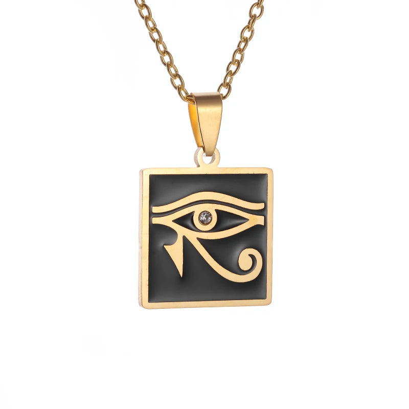 Eye of Horus Necklace Evil Eye Pendant Ancient Egypt - Bakyat Store