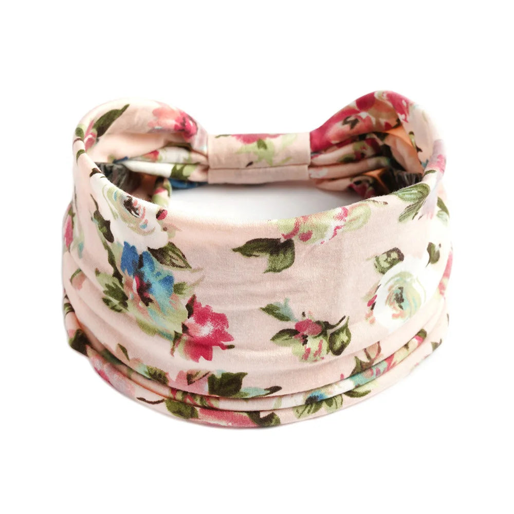 Bohemian Wide Cotton Stretch Headbands - Bakyat Store