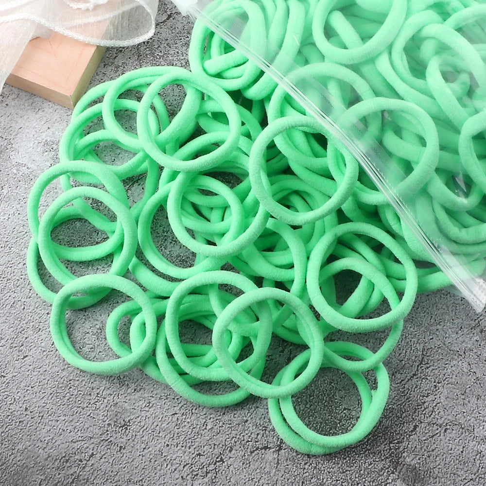 Mixed Colors Hair Bands 4cm Basic Hair Ties Elastic Headband - Bakyat Store