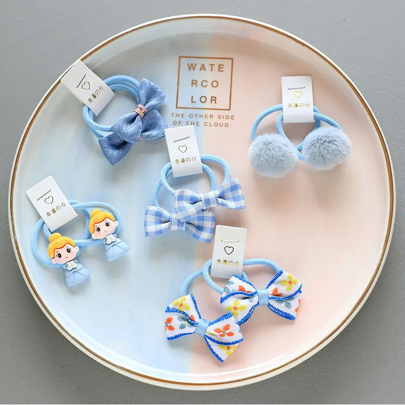 Baby Hair Band Girls Ties Bows Elastic Rubber Band - Bakyat Store