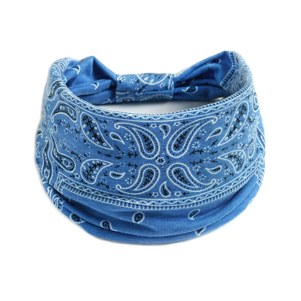 Bohemian Wide Cotton Stretch Headbands - Bakyat Store