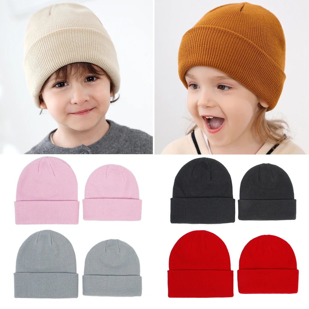 New Baby Knitted Hat Winter Autumn Kids Beanie Hats - Bakyat Store