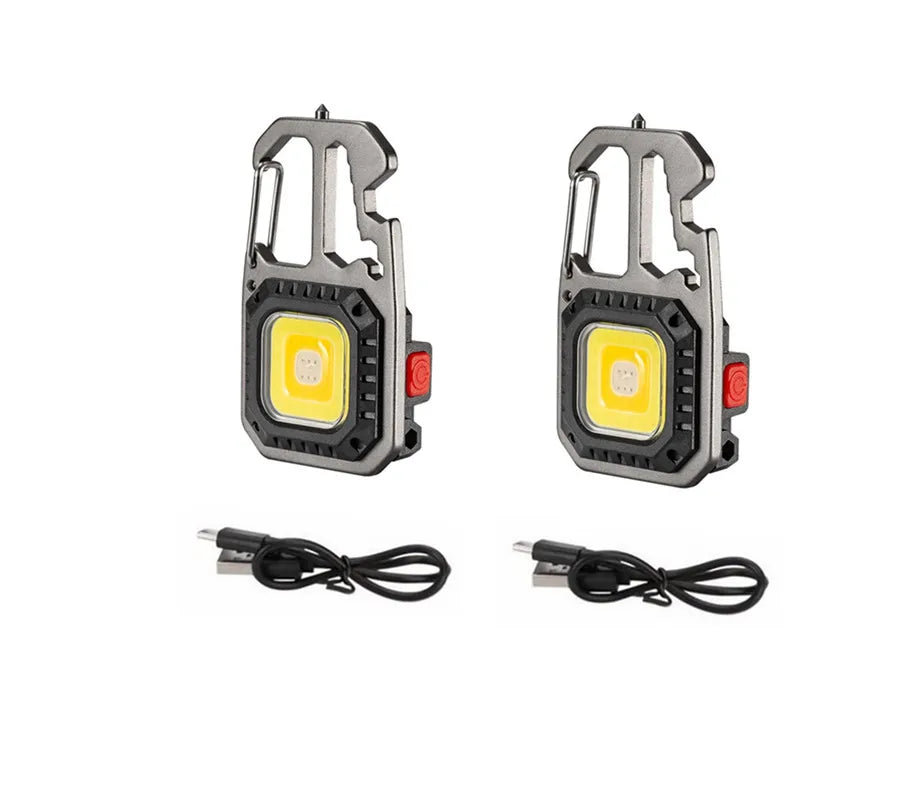 Mini LED Flashlight Portable Keychain Work Light Rechargeable Outdoor Camping Light - Bakyat Store