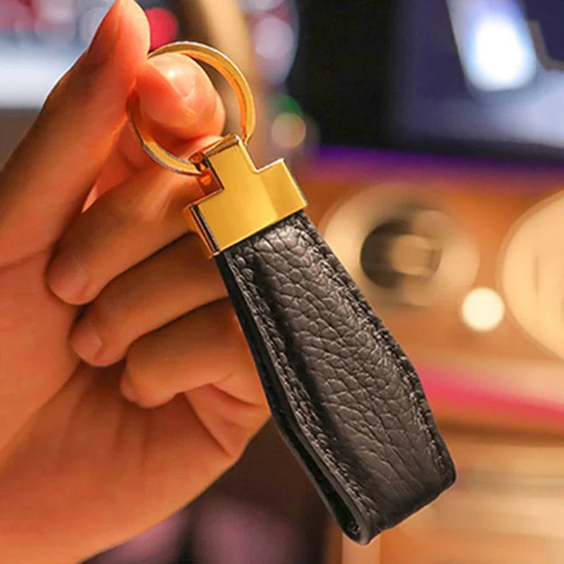 Luxury Leather Car Key Ring Holder - Bakyat Store