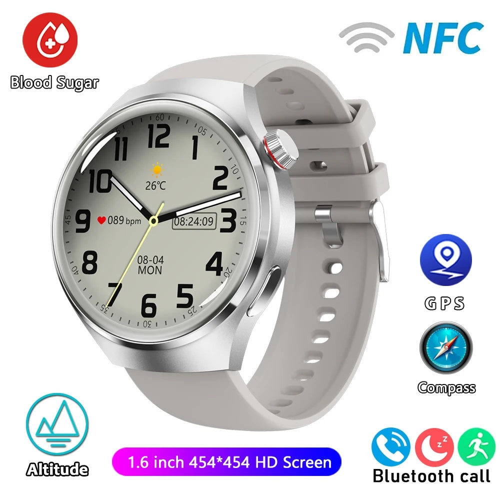 For HUAWEI GT4 Pro GPS NFC Smart Watch Men 360*360 AMOLED Screen Heart rate Bluetooth Call IP68 Waterproof Man Smartwatch 2024 - Bakyat Store