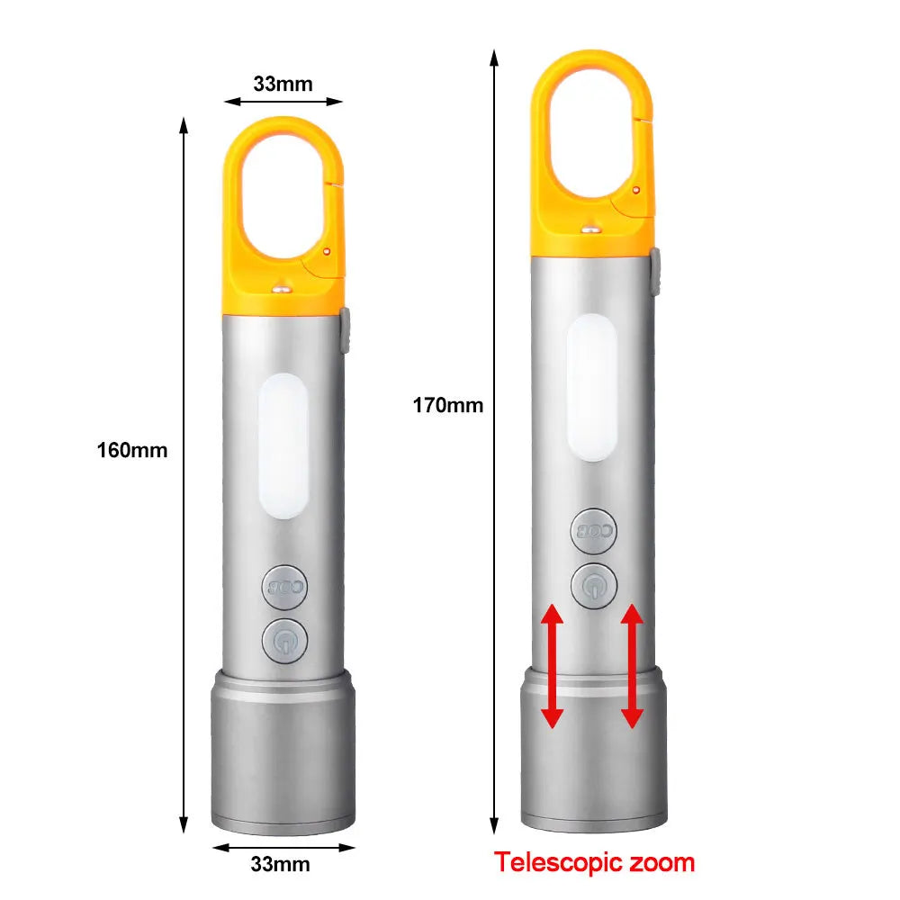 LED Source Strong Light Flashlight Telescopic Zoom - Bakyat Store