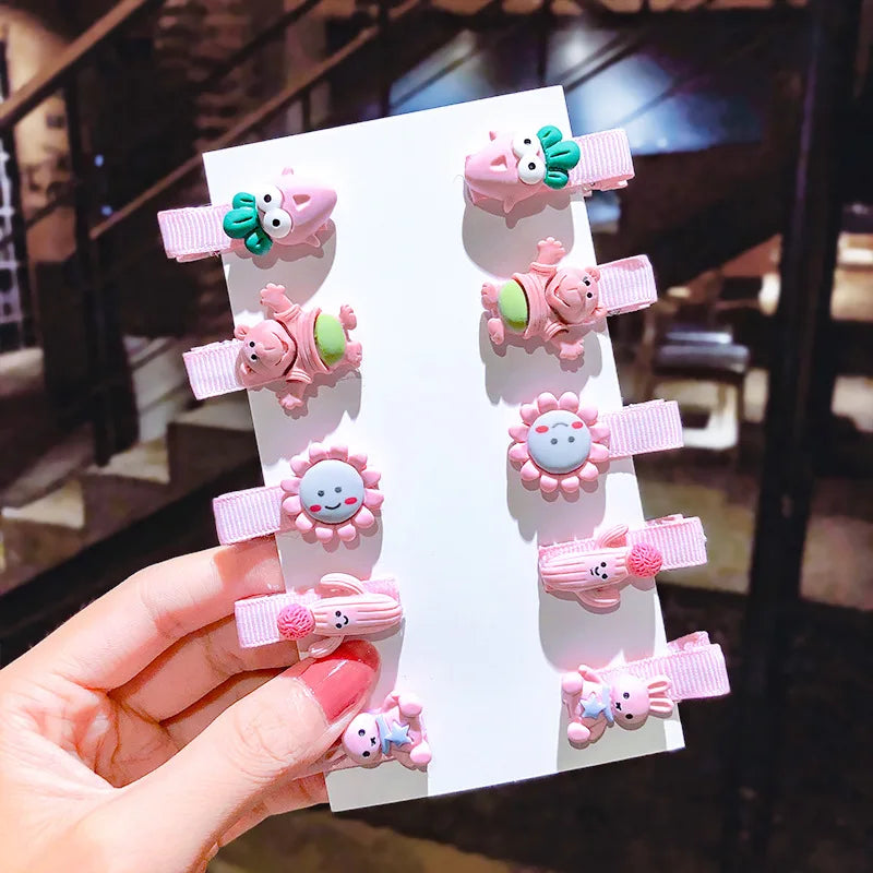 10PCS/Set New Girls Cute Cartoon Ice Cream Unicorn Hair Clips - Bakyat Store