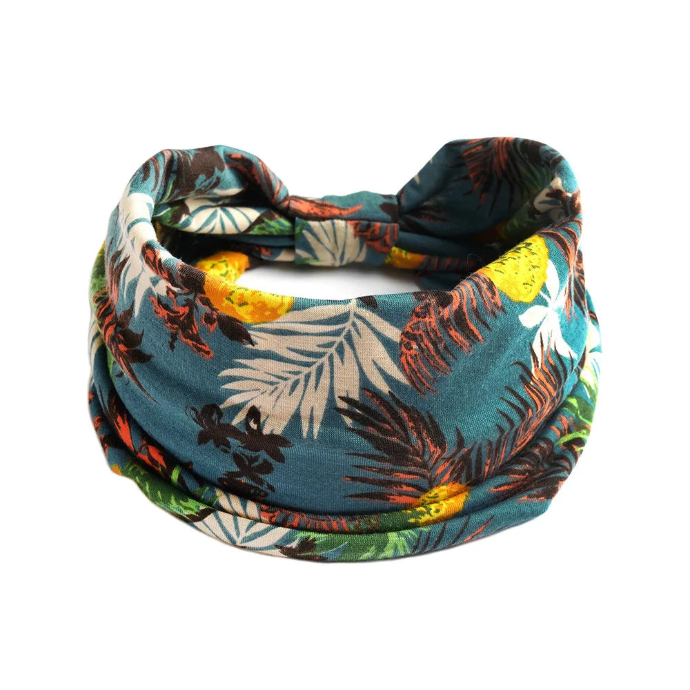 Bohemian Wide Cotton Stretch Headbands - Bakyat Store