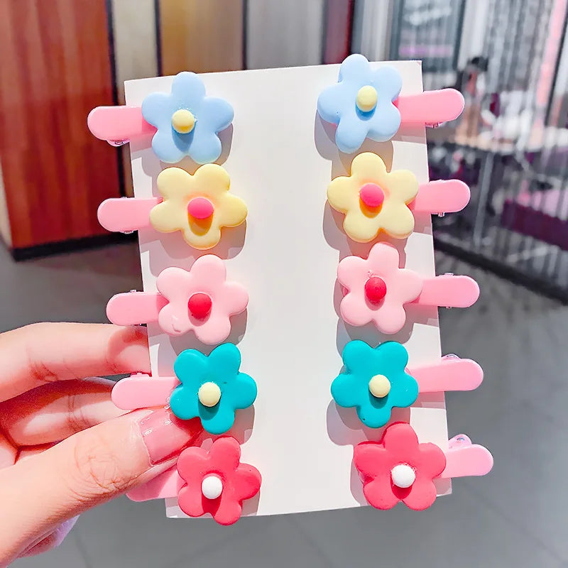 10PCS/Set New Girls Cute Cartoon Ice Cream Unicorn Hair Clips - Bakyat Store