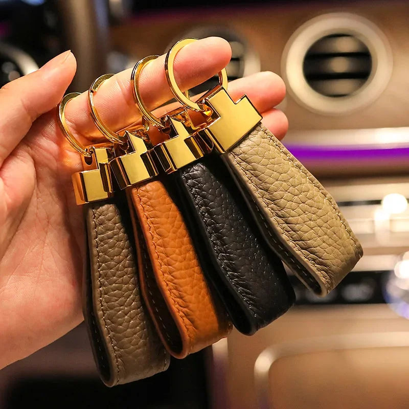 Luxury Leather Car Key Ring Holder - Bakyat Store