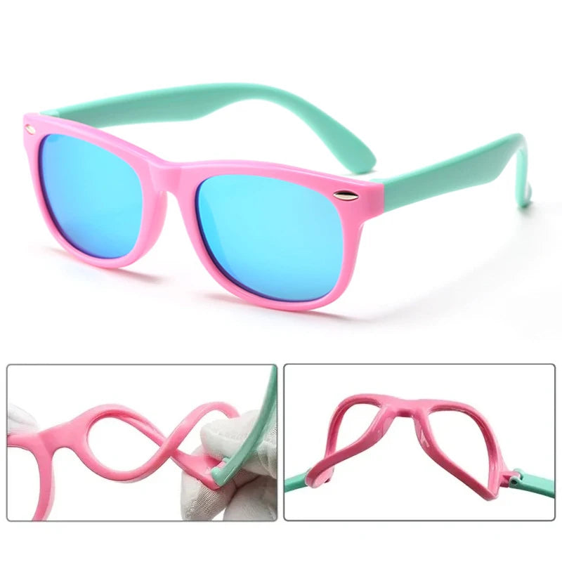 Kids Polarized Sunglasses, Silicone Safety Glasses - Bakyat Store