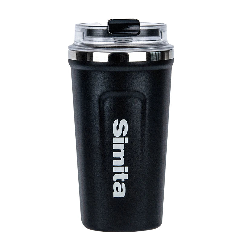 FEIJIAN Stainless Steel Coffee Cup Coffee Mug Thermos Cup Portable Travel Mug With Lifting Rope Leak-Proof Non-Slip 500ml/400ml - Bakyat Store