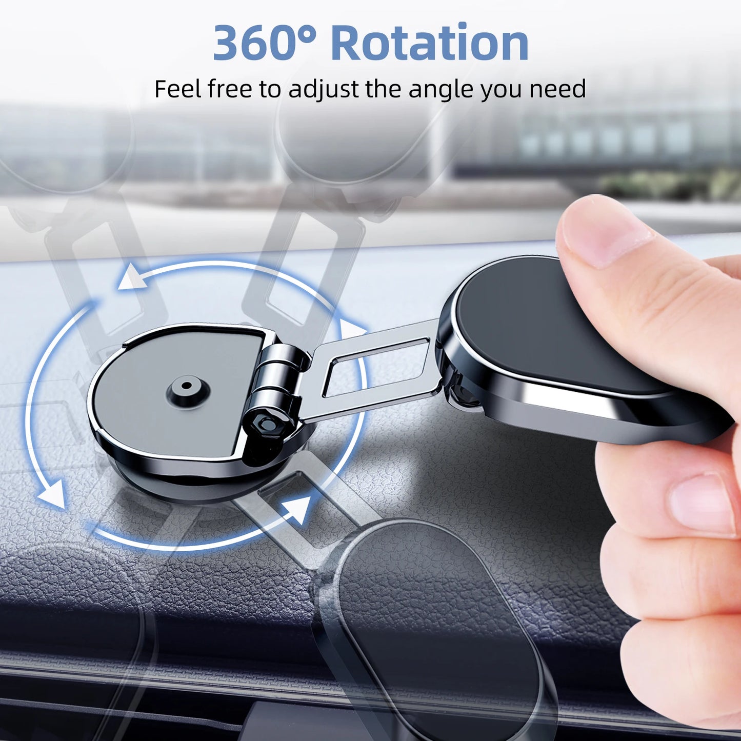 Magnetic Car Phone Holder Magnet Phone Bracket Foldable Dashboard Stand 360-degree Rotatable Navigation Holder Car Accessories - Bakyat Store