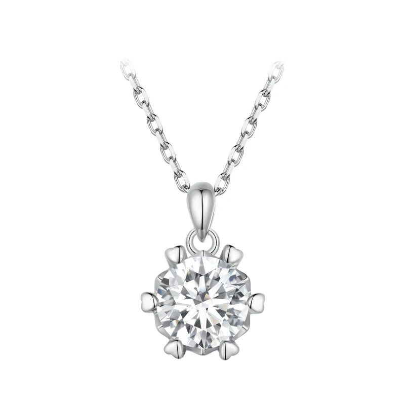 Moissanite Pendant Necklace For Women High Quality 925 Sterling Silver