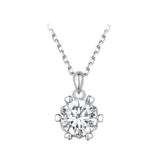 Moissanite Pendant Necklace For Women High Quality 925 Sterling Silver