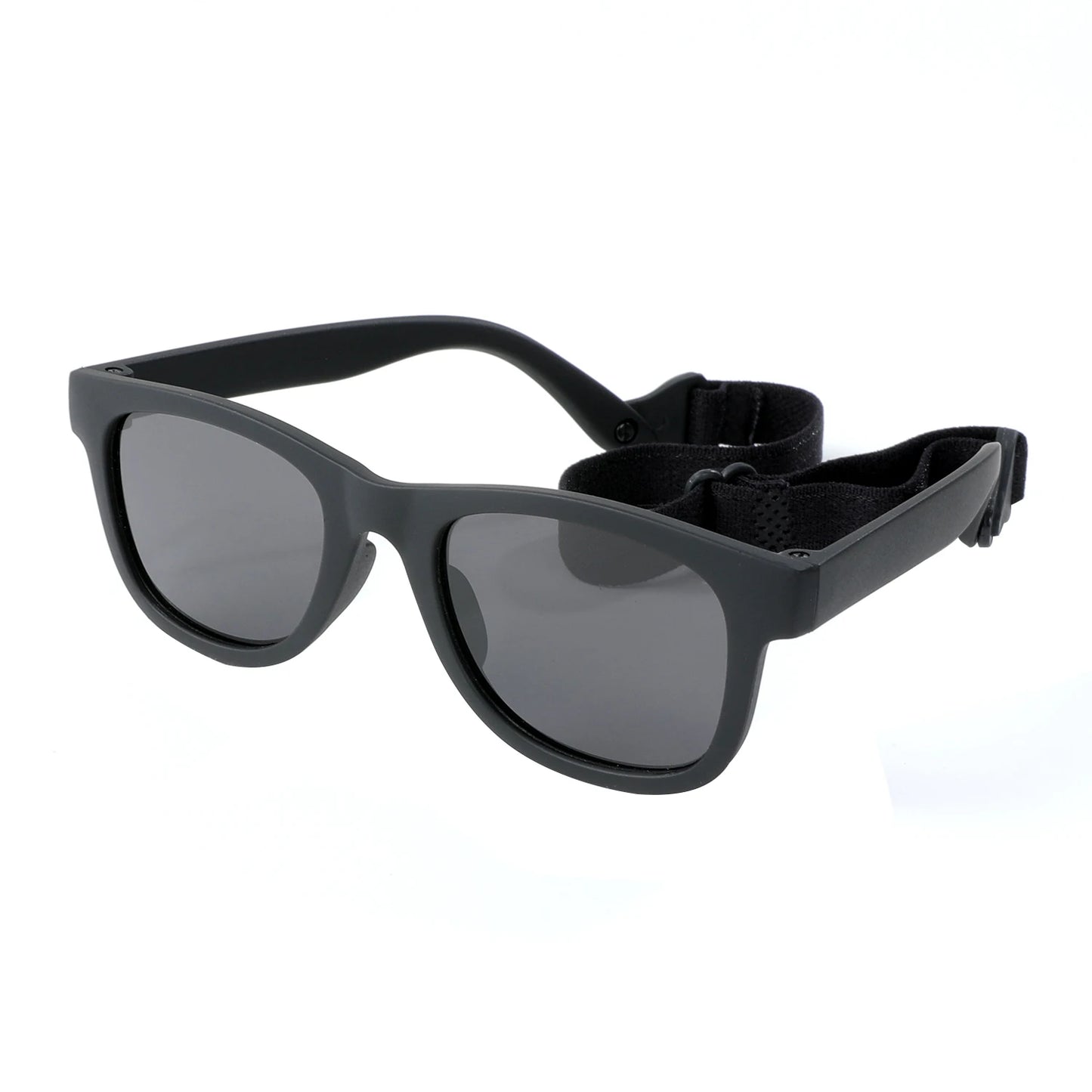 Baby Polarized Sunglasses with Belt Flexible Durable Square Silicone Frame - Bakyat Store