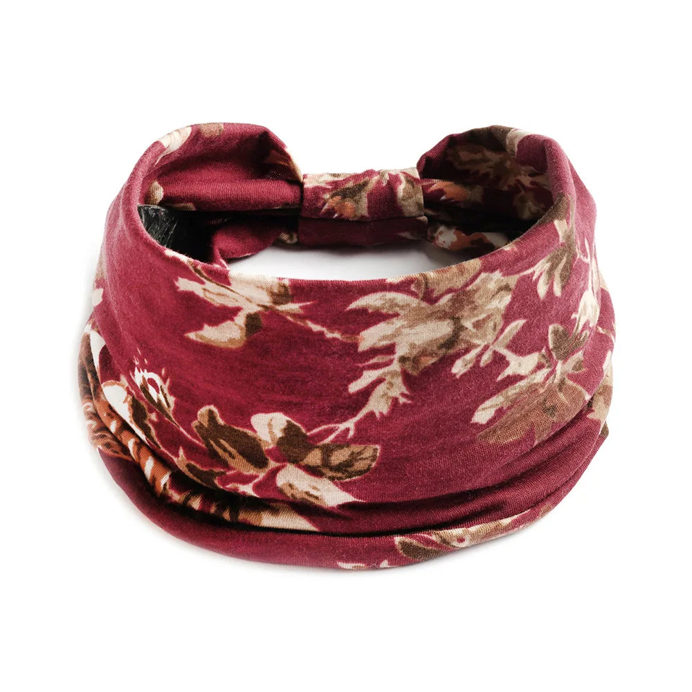 Bohemian Wide Cotton Stretch Headbands - Bakyat Store