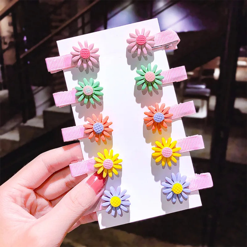 10PCS/Set New Girls Cute Cartoon Ice Cream Unicorn Hair Clips - Bakyat Store