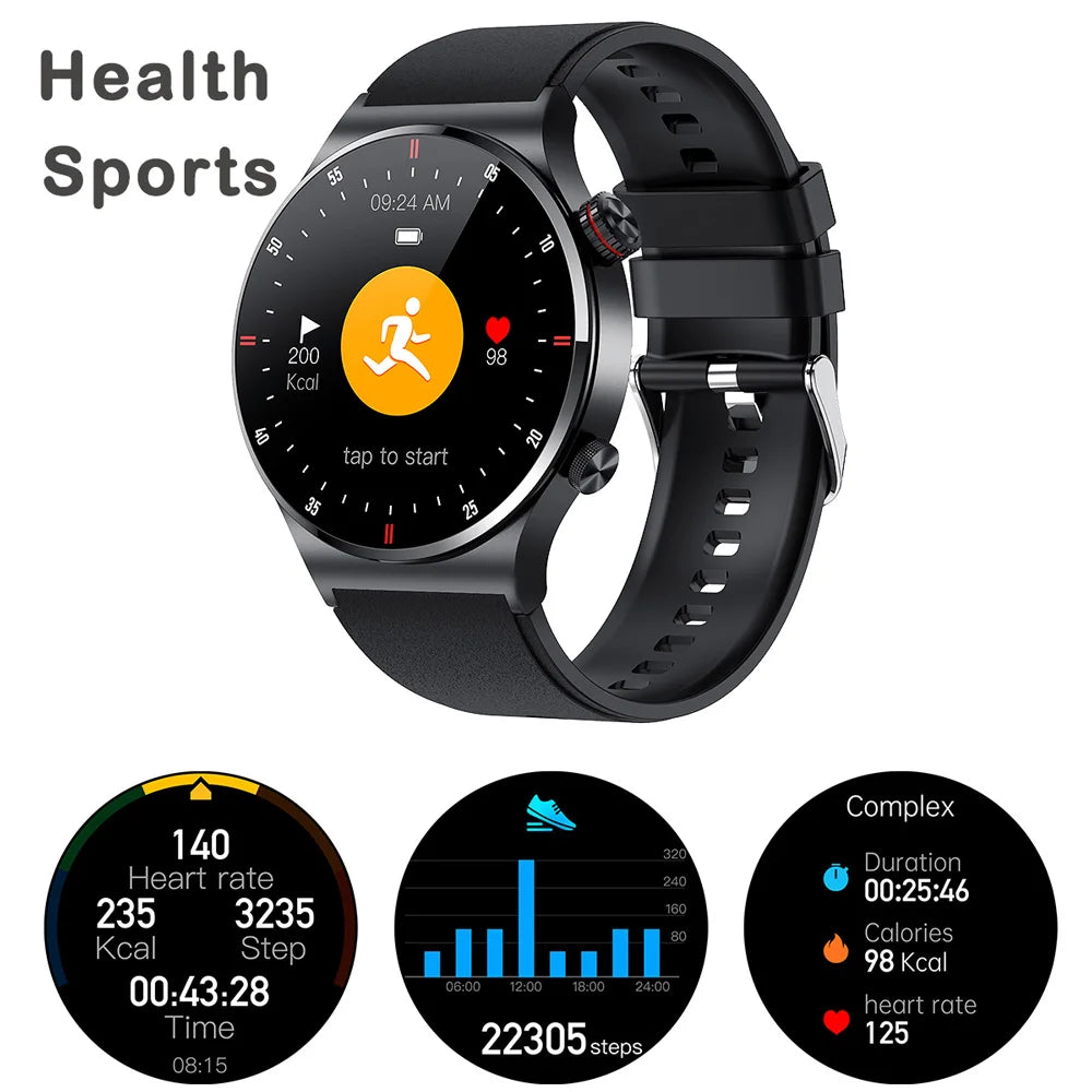 Luxury Smart Watches Men NFC BT Call Fitness Waterproof Sports Wrist Intelligent Smartwatches - Bakyat Store