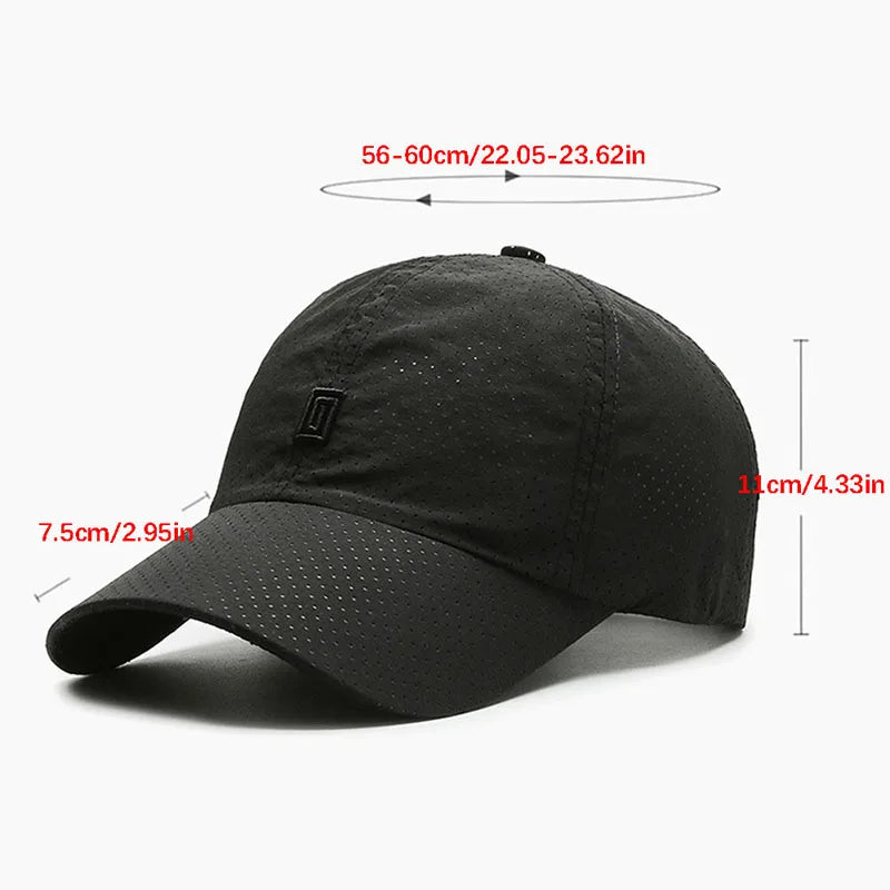 Kanye Summer Men Outdoor Sports Quick Drying Visor Mesh Hat - Bakyat Store