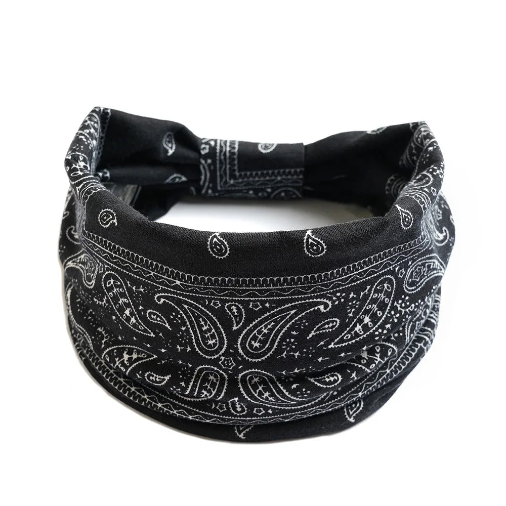 Bohemian Wide Cotton Stretch Headbands - Bakyat Store