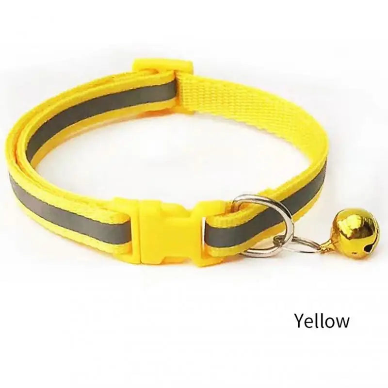 1PC Colors Reflective Breakaway Cat Collar Neck Ring Necklace Bell Pet Products - Bakyat Store