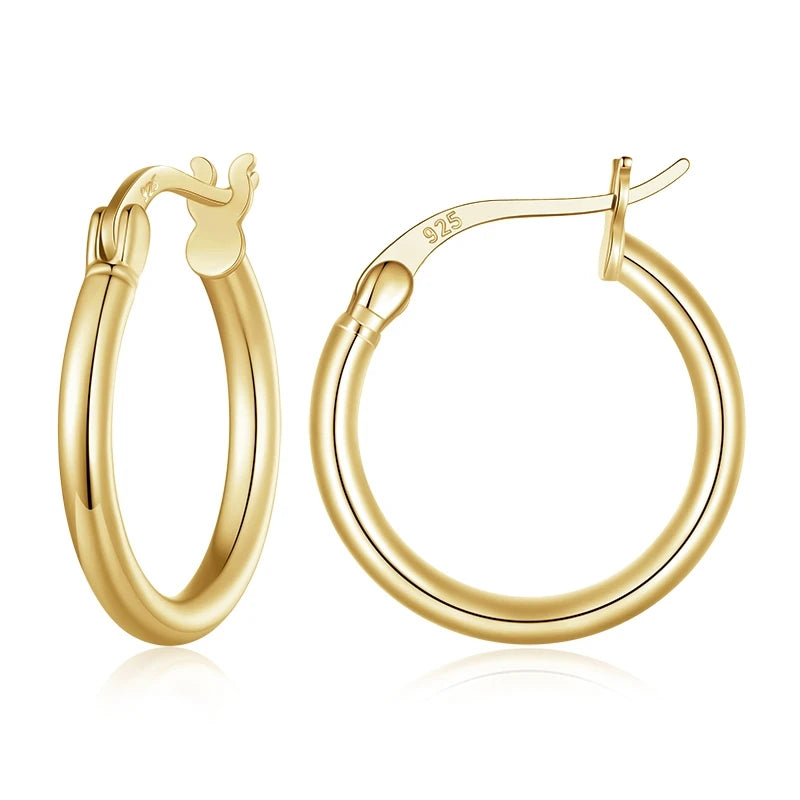 Round Hoop Earrings, - Bakyat Store