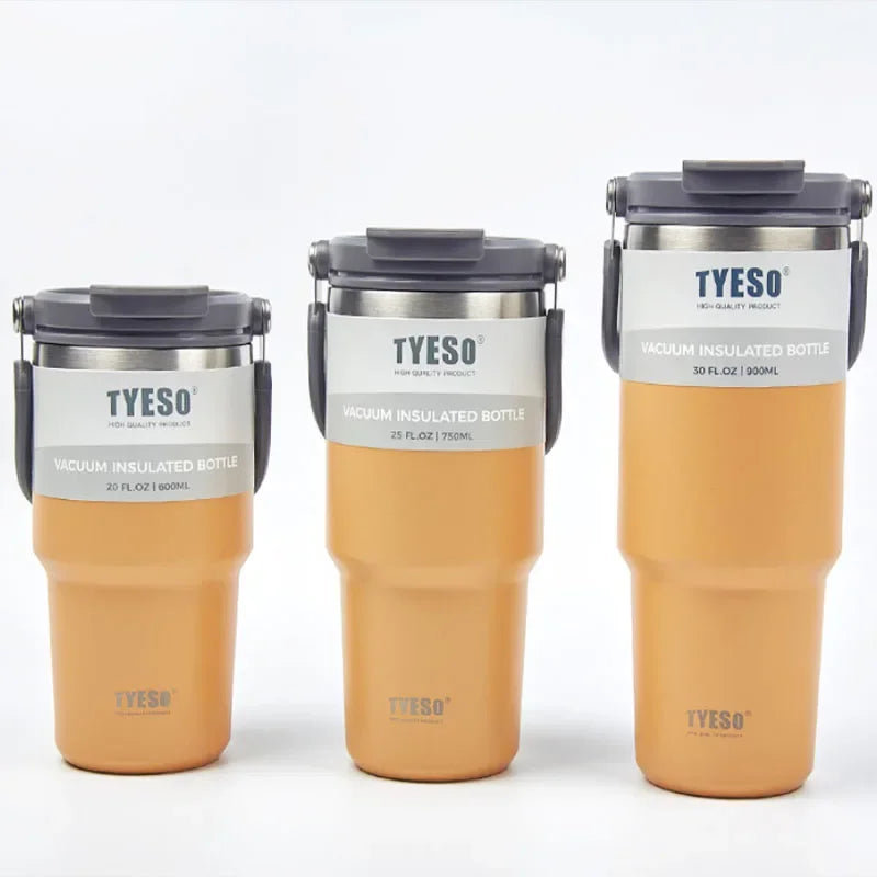 Tyeso Coffee Cup Thermos Bottle Stainless Steel Double-layer Insulation Cold And Hot Travel Mug Vacuum Flask Car Water Bottle - Bakyat Store