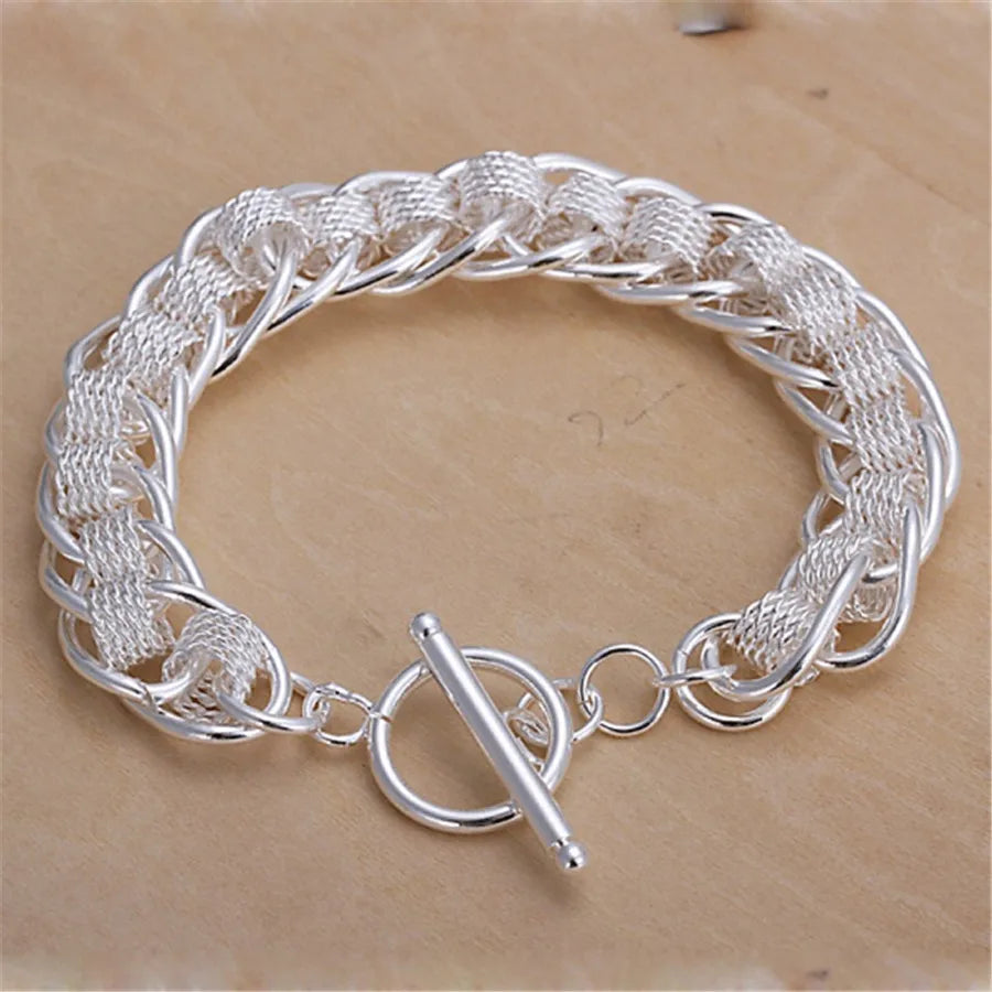 Silver Exquisite Solid Chain Bracelet - Bakyat Store